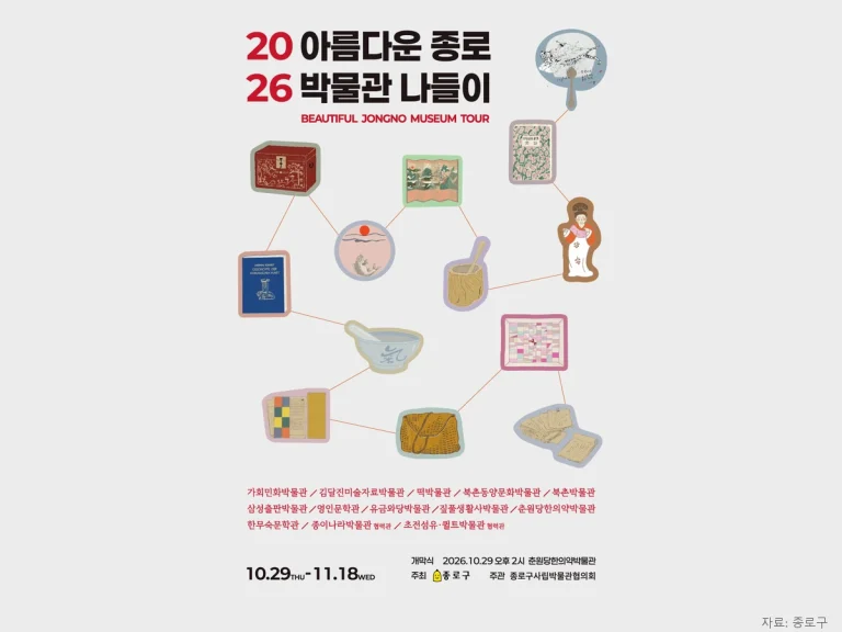 2026 아름다운 종로 박물관 나들이 공식 포스터, 10월 29일부터 11월 18일까지