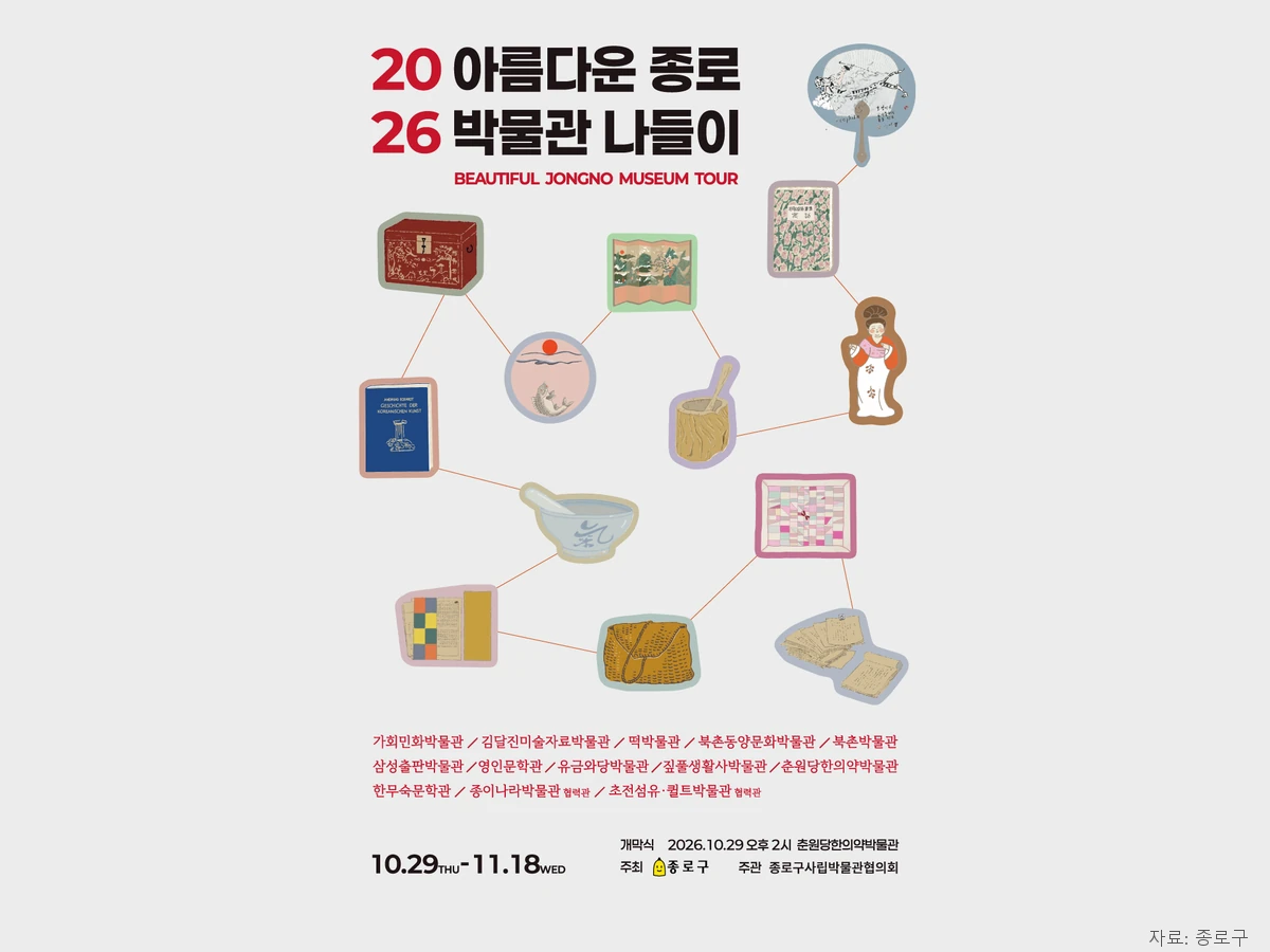 2026 아름다운 종로 박물관 나들이 공식 포스터, 10월 29일부터 11월 18일까지